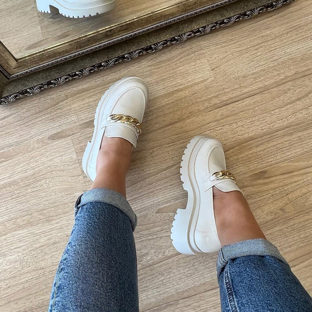 Mocassim Thassia Off White Branco 5