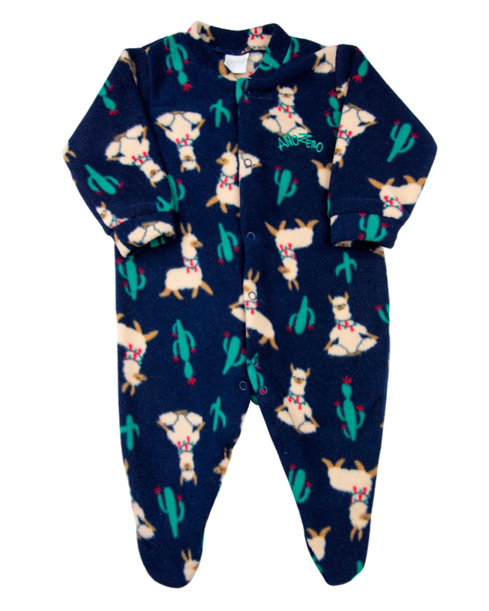 Macacão Pijama Bebê Microsoft Estampado 21 - Marinho