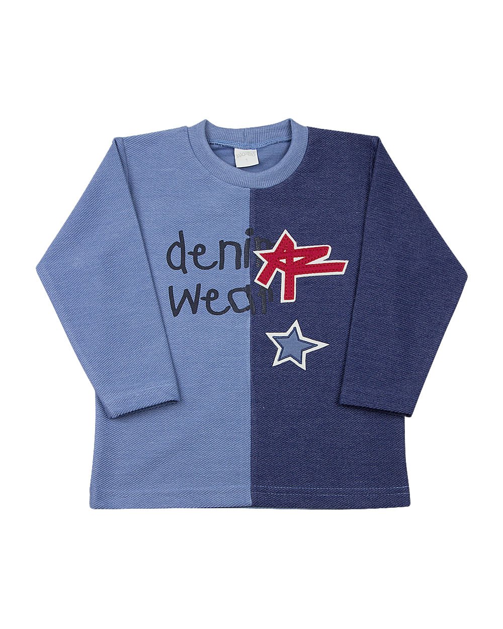 Camiseta Infantil Malha Etno Denim Wear - Azul