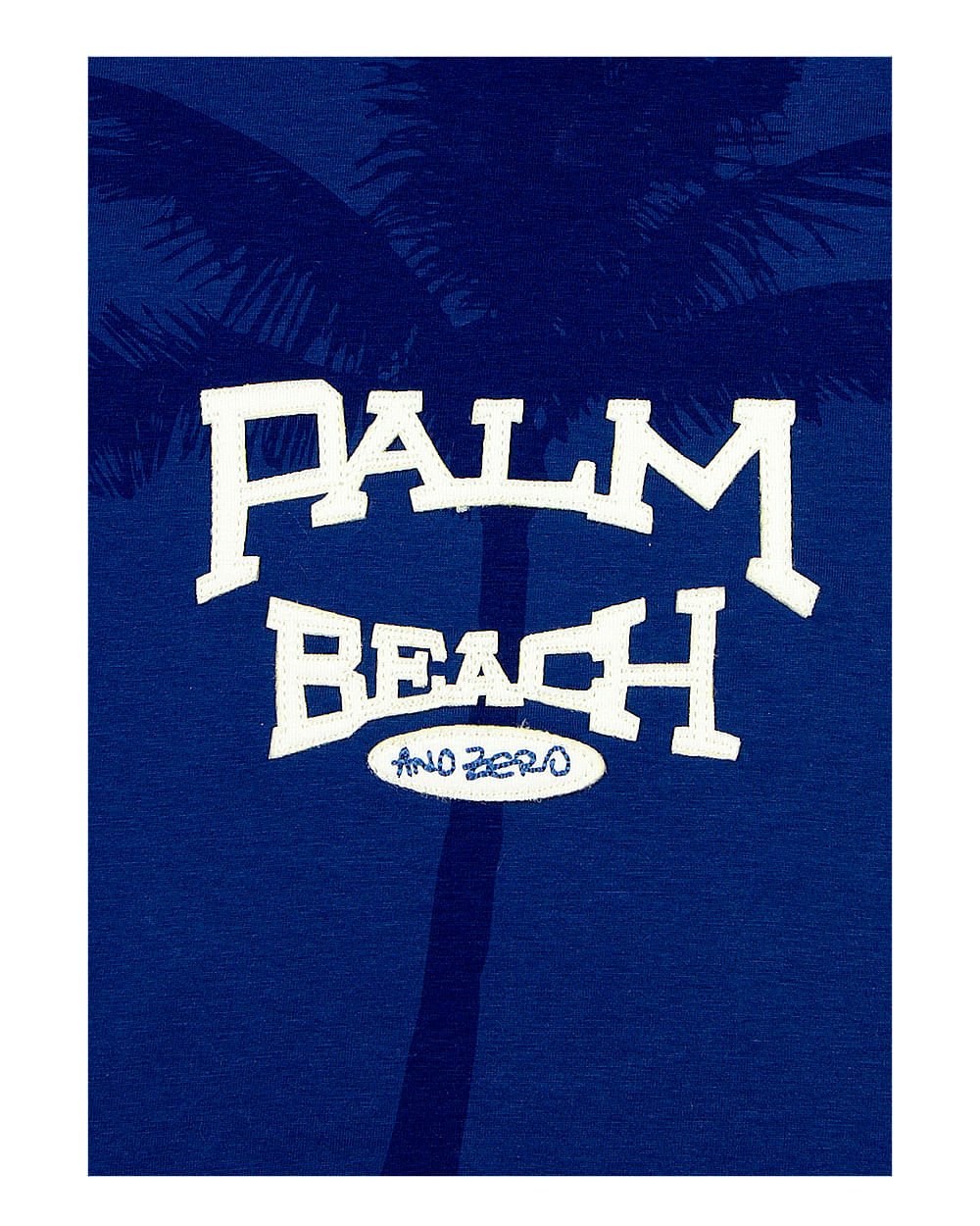 Camiseta Infantil Meia Malha Palm Beach - Azul Jeans