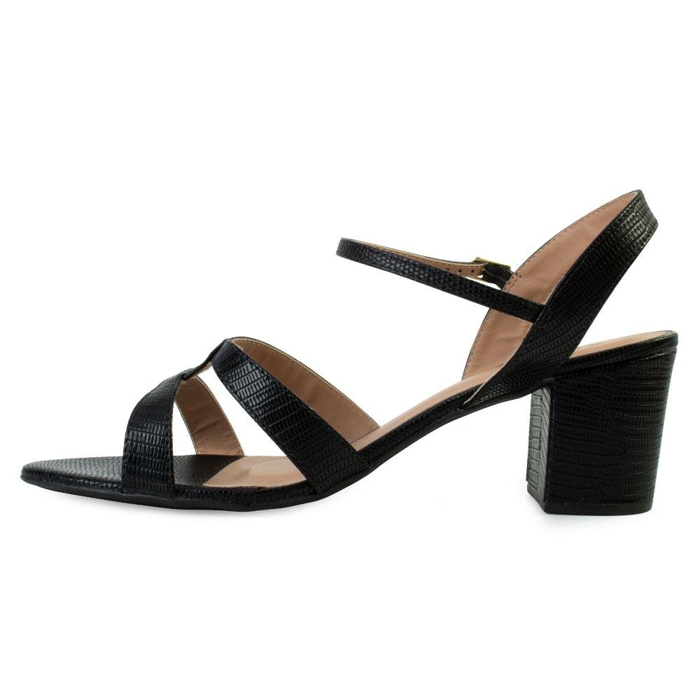 Sandália Cia Perfeita CP23-60225 Lizard Preto 2