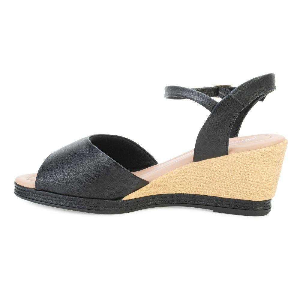 Sandália Anabela Piccadilly PD23-40821 Preto 2