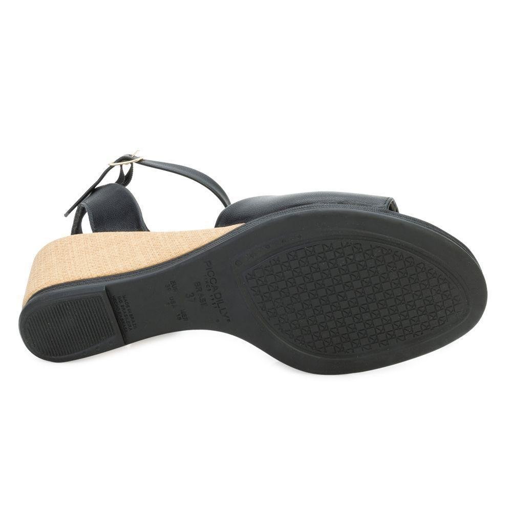 Sandália Anabela Piccadilly PD23-40821 Preto 3