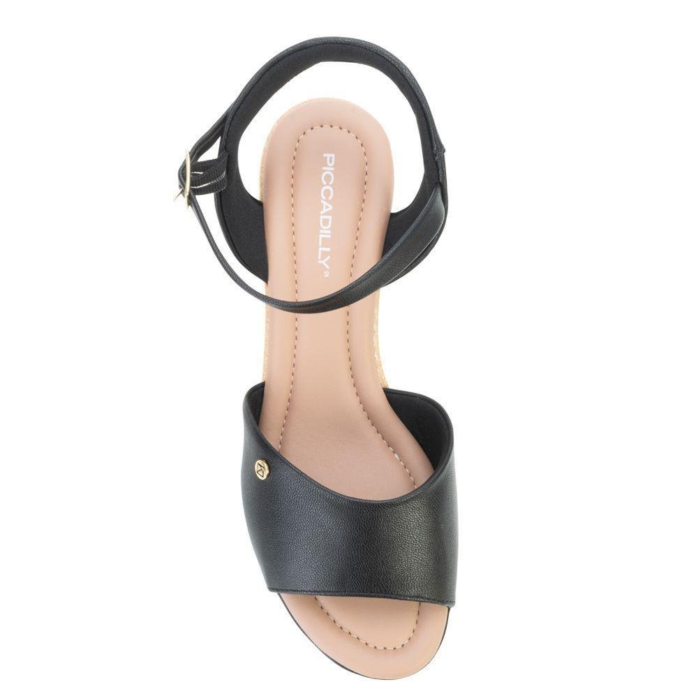 Sandália Anabela Piccadilly PD23-40821 Preto 4