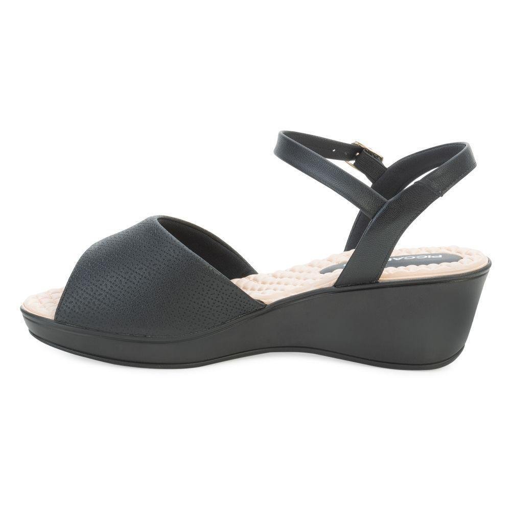 Sandália Anabela Piccadilly PD23-54031 Preto 2