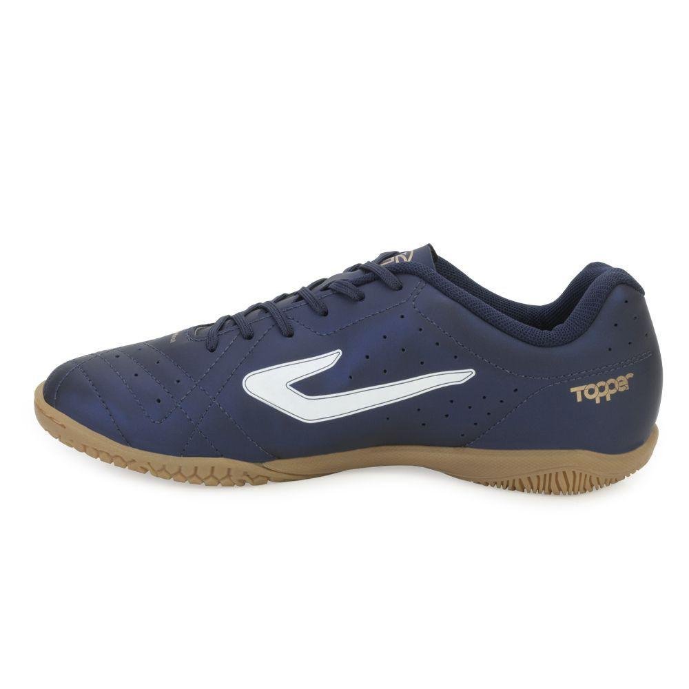 Chuteira Topper Futsal Top Boleiro V Masculino 1414 Azul 2