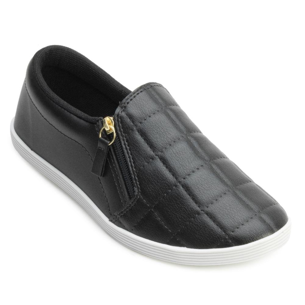 Slip On Beira Rio BR24-42051 Feminino 1414 Preto 1