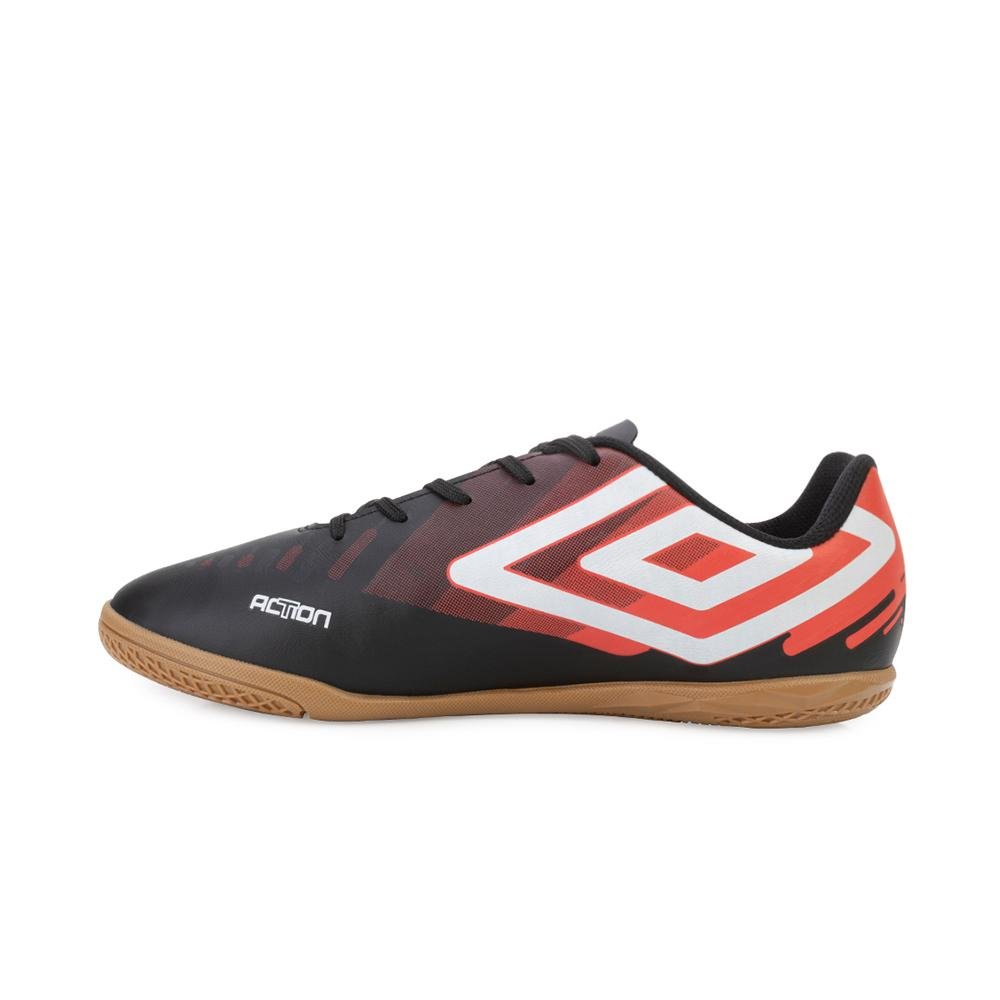 Chuteira Futsal Umbro Action Juvenil UM24 Preto/Vermelho 3