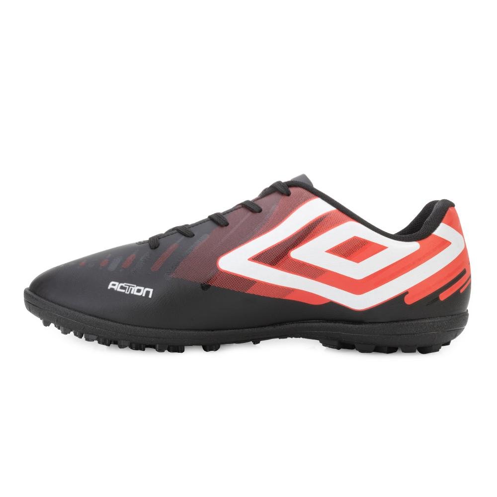 Chuteira Society Umbro Action UM24 Preto/Vermelho 3