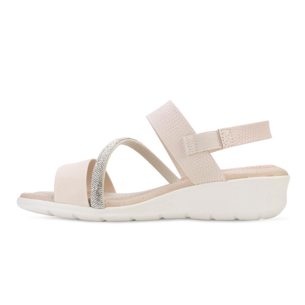 Sandália Anabela Modare MD24-71901 Bege/Branco 3