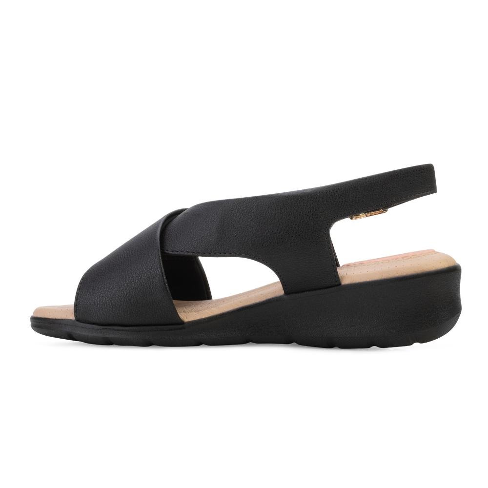 Sandália Anabela Modare MD24-71901 Preto/Bege 3