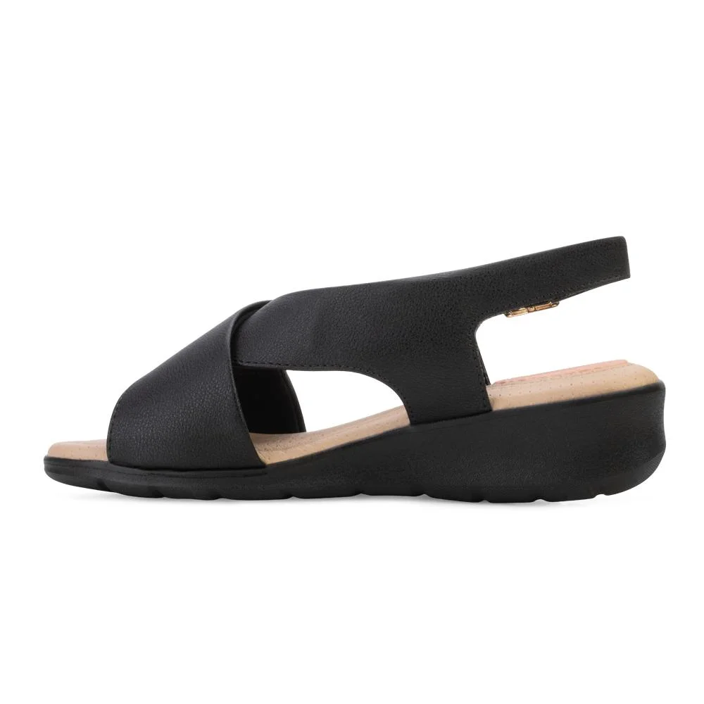 Sandália Anabela Modare MD24-71901 Preto/Bege 3