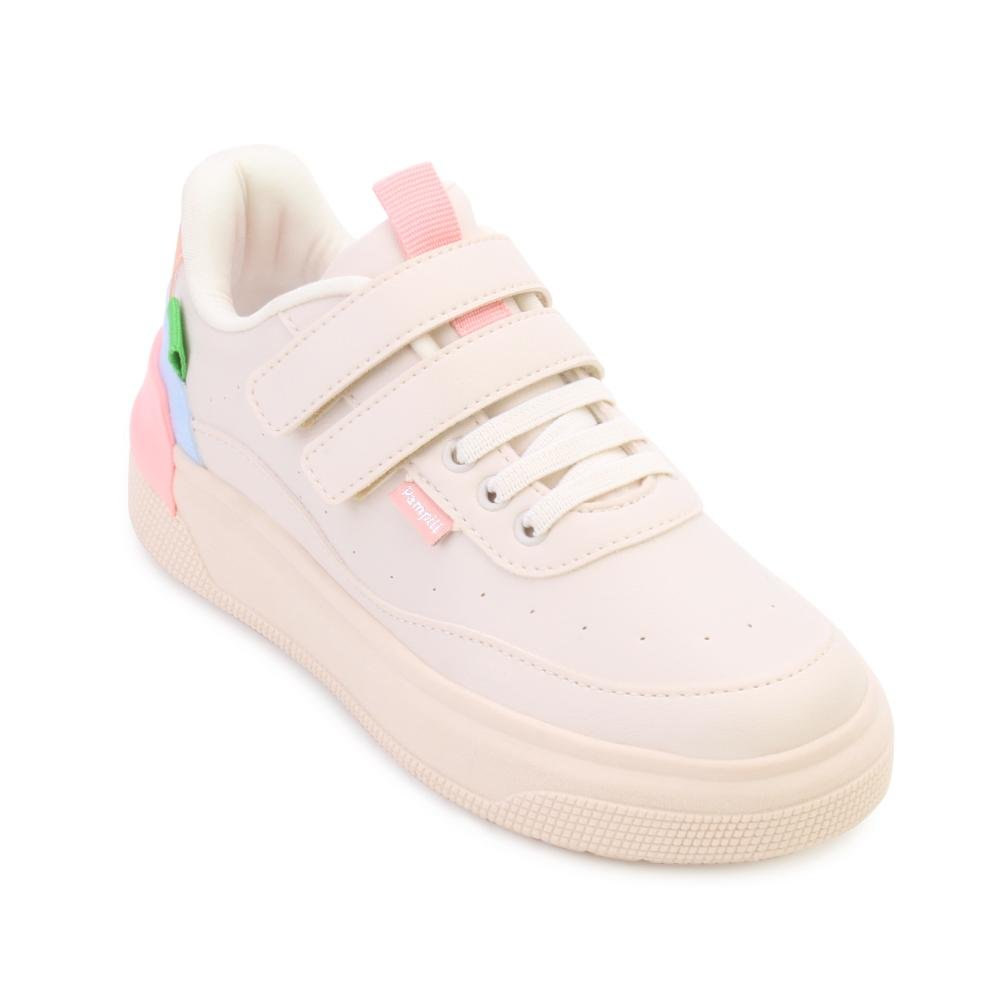 Tênis Pampili Infantil PP24-73603 Bege/Rosa 1