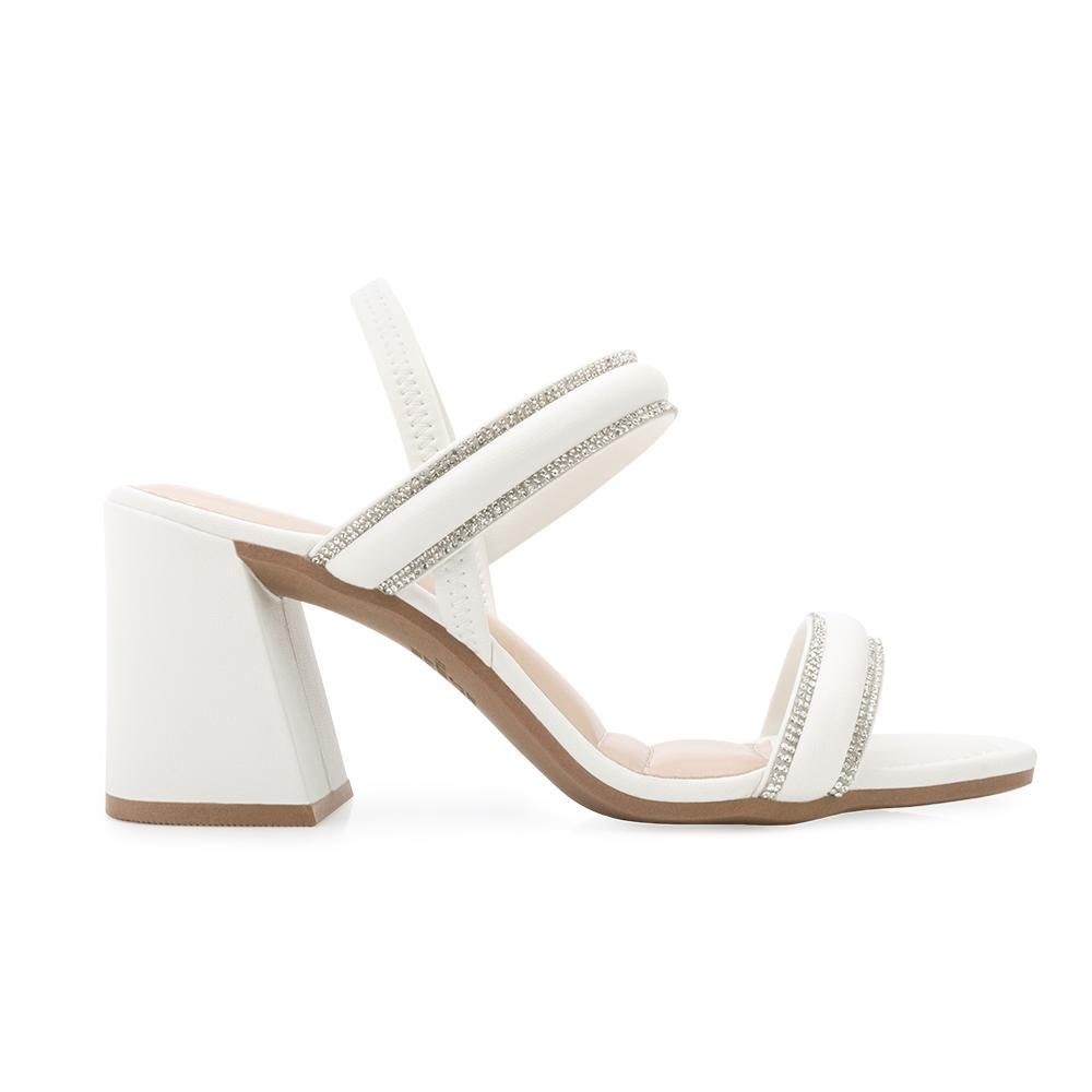 Sandália Salto Bloco Dakota DT24-Y8361 Branco 2