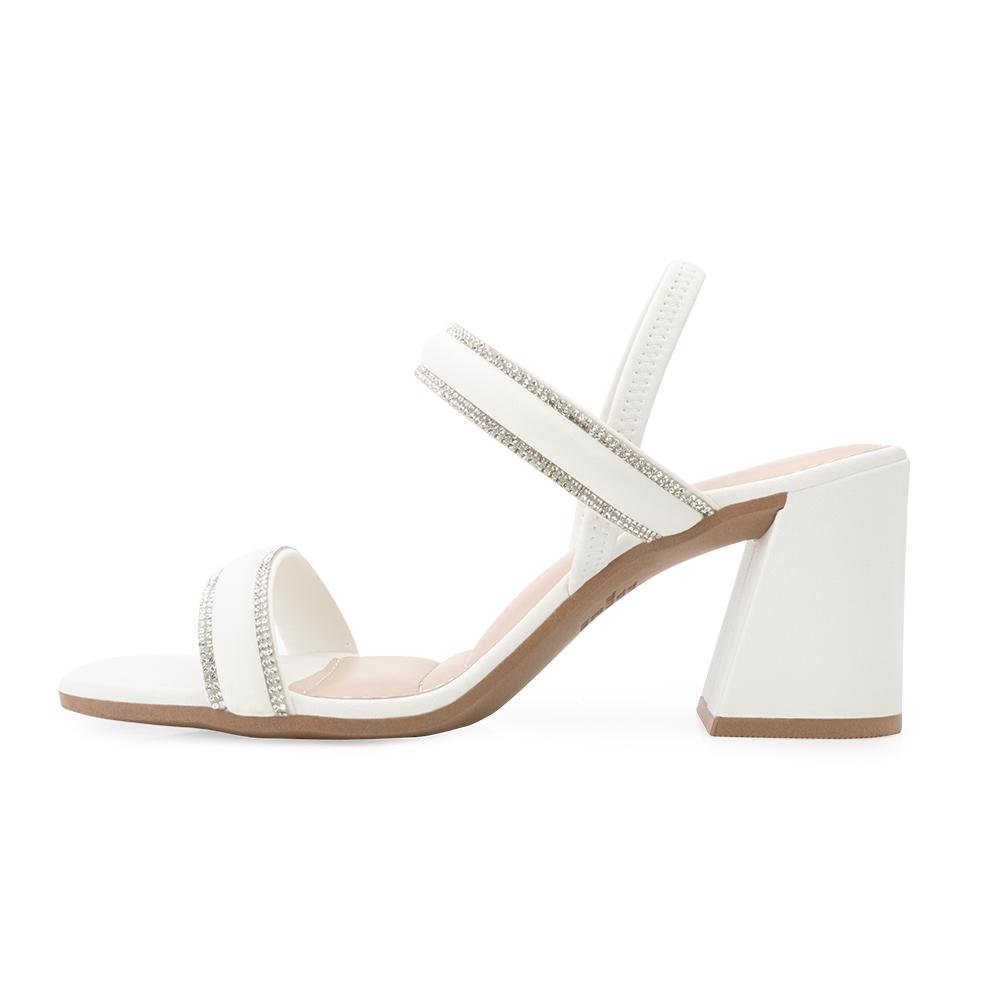 Sandália Salto Bloco Dakota DT24-Y8361 Branco 3
