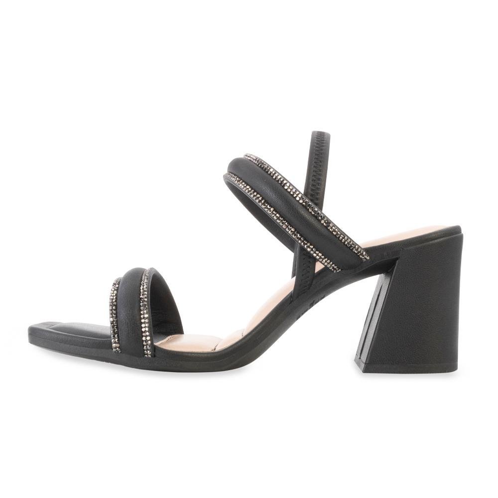 Sandália Salto Bloco Dakota DT24-Y8361 Preto/Bege 3