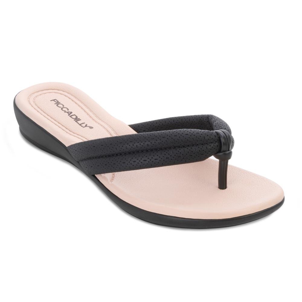 Chinelo Piccadilly PD24-50032 Preto/Bege 1