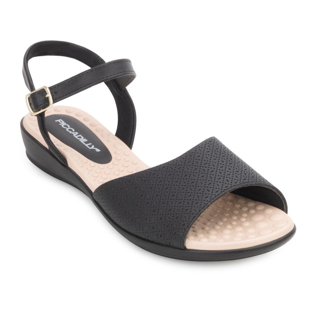 Sandália Piccadilly PD24-50034 Preto/Bege 1