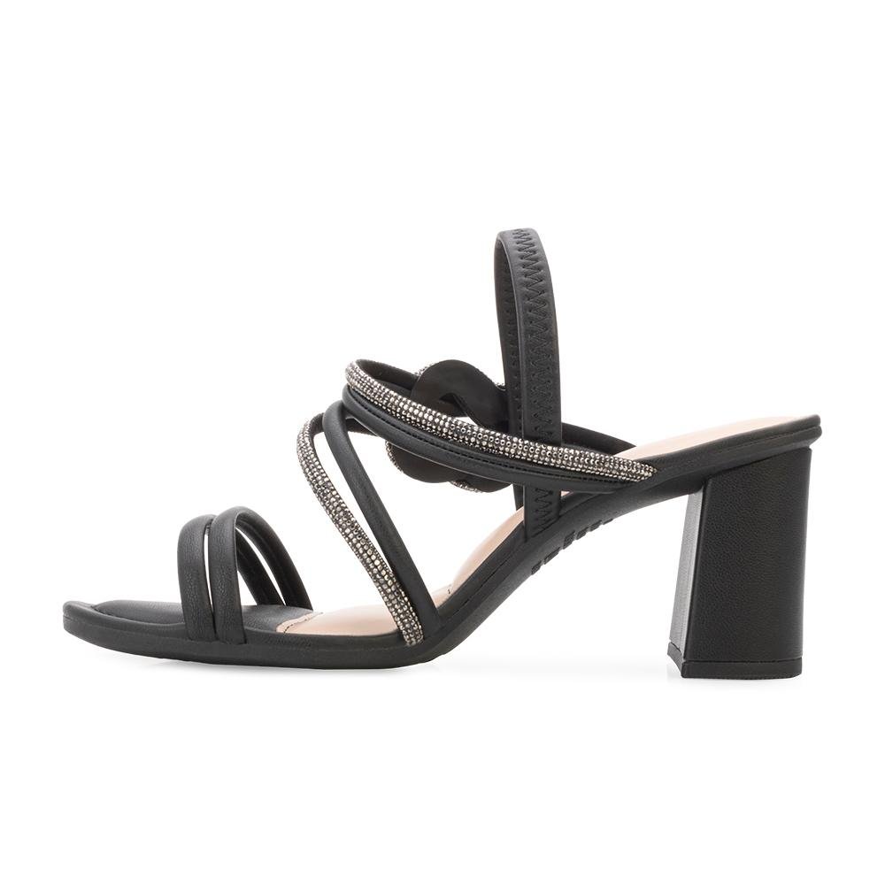 Sandália Salto Bloco Dakota DT24-Y7891 Preto/Bege 3