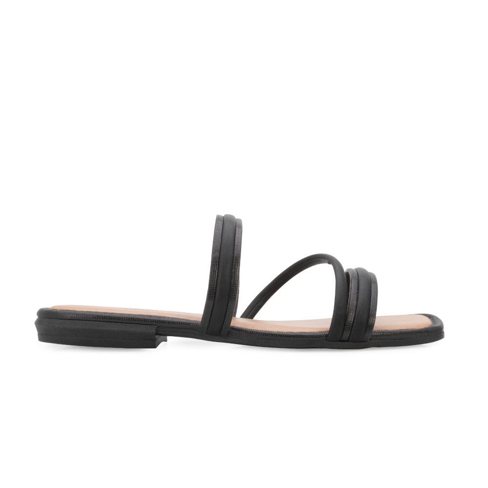 Sandália Rasteira Mississipi MB24-MB041 Preto/Marrom 2