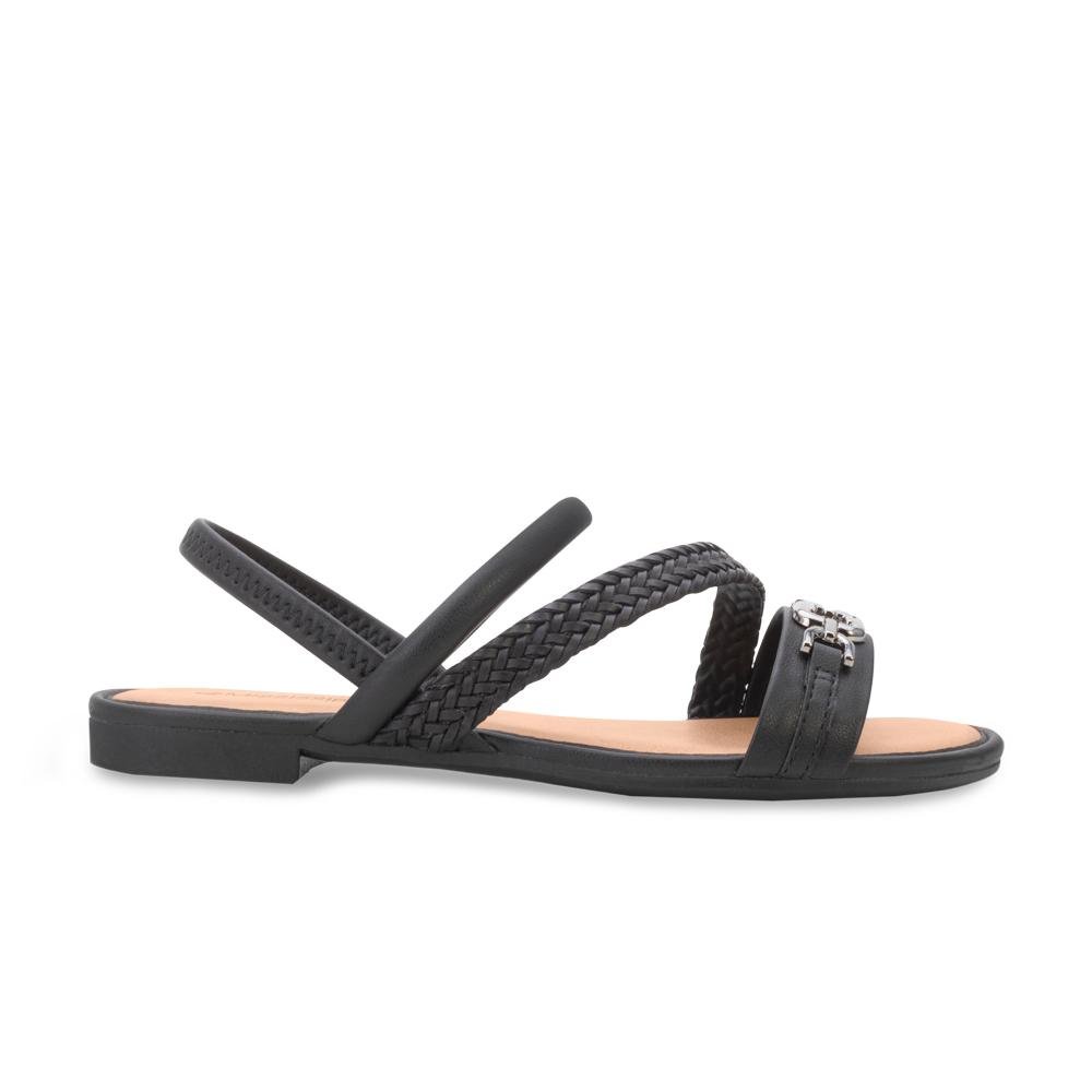 Sandália Rasteira Mississipi MB24-MB393 Preto/Marrom 2