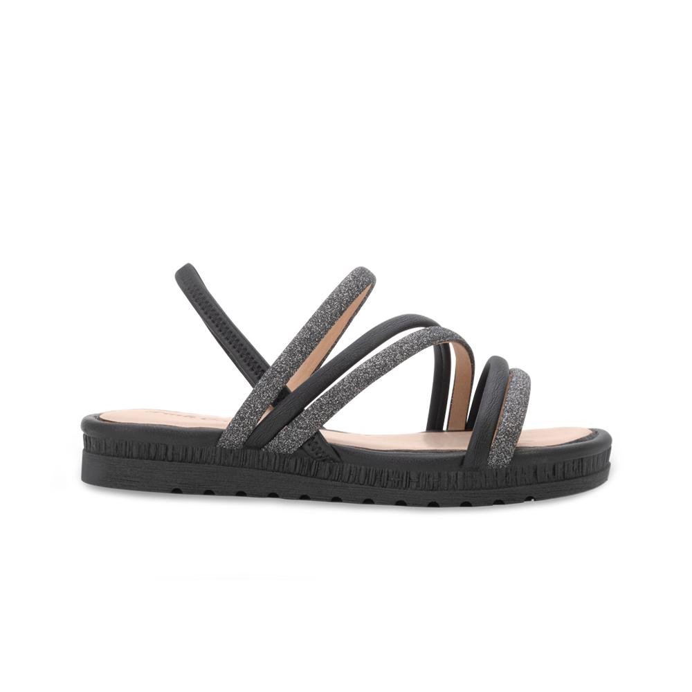 Sandália Flatform Pink Cats Infantil PC24-V4043 Preto/Bege 2