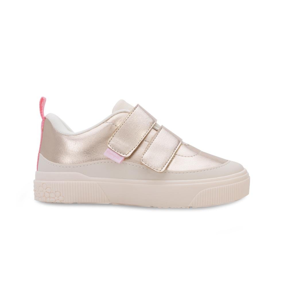 Tênis Pampili Infantil PP24-72101 Dourado/Bege 2
