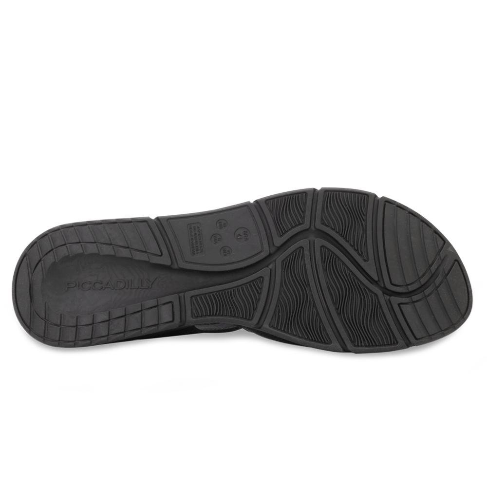 Sandália Papete Piccadilly PD24-57100 Preto/Bege 4