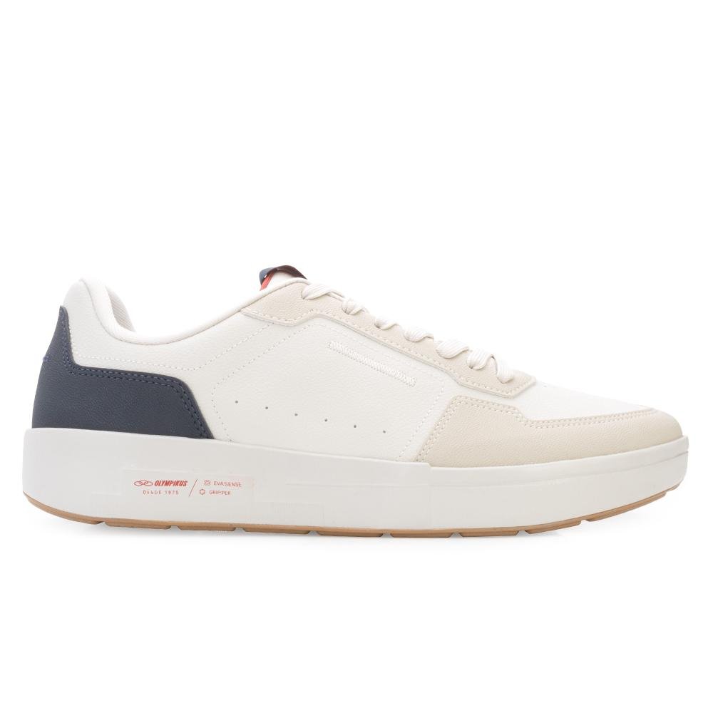 Tênis Casual Olympikus Versa OP24 Bege/Azul Marinho 2