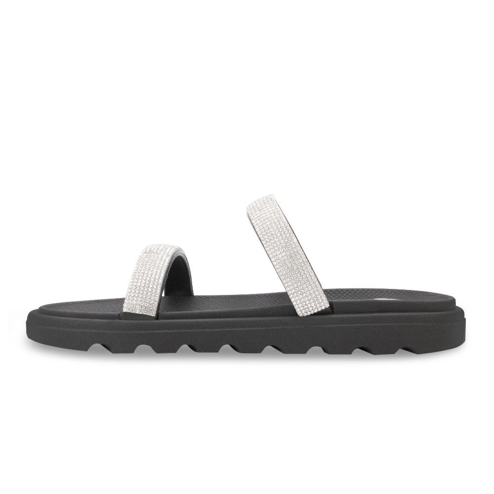 Sandália Solemar Strass Preto 3