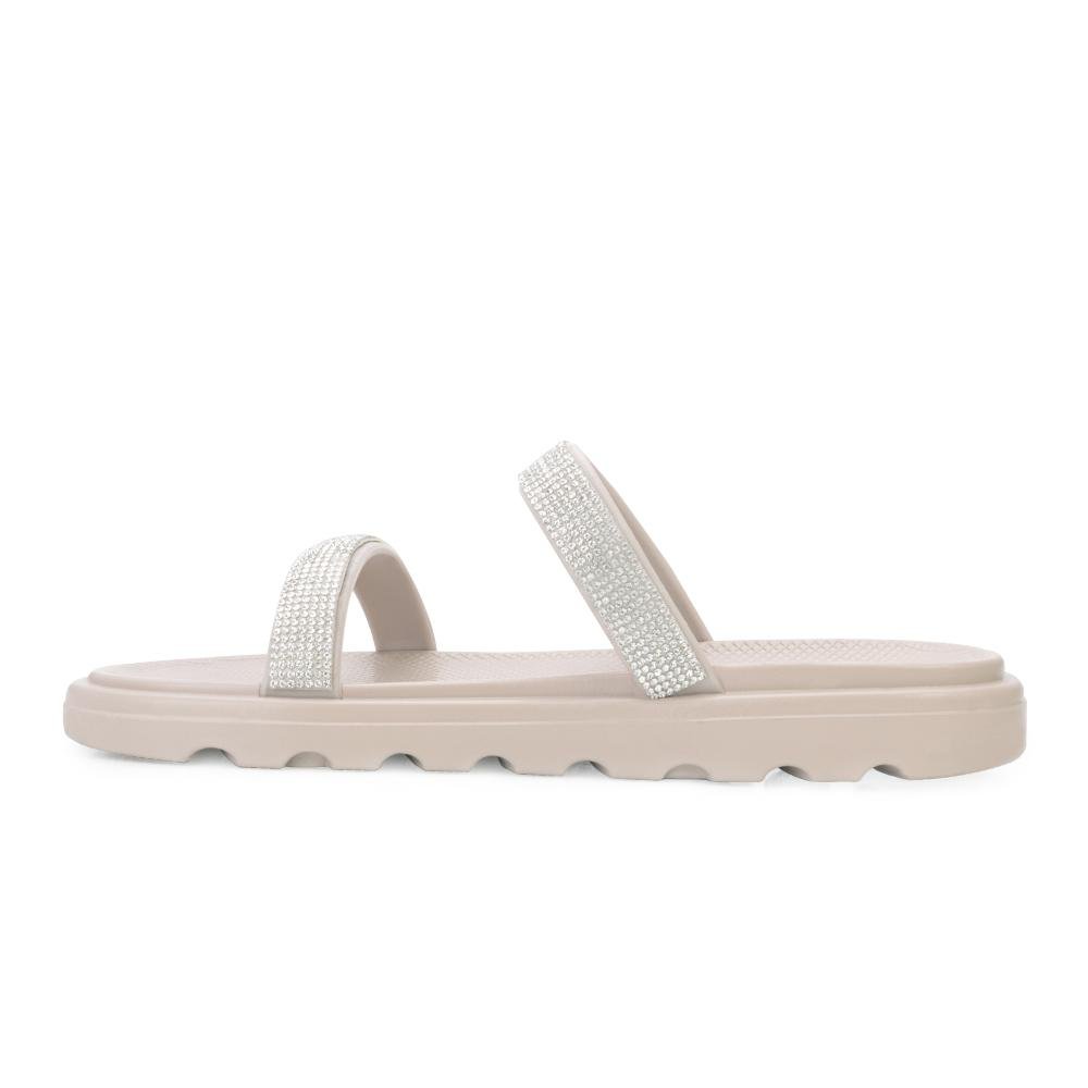 Sandália Solemar Strass Bege 3