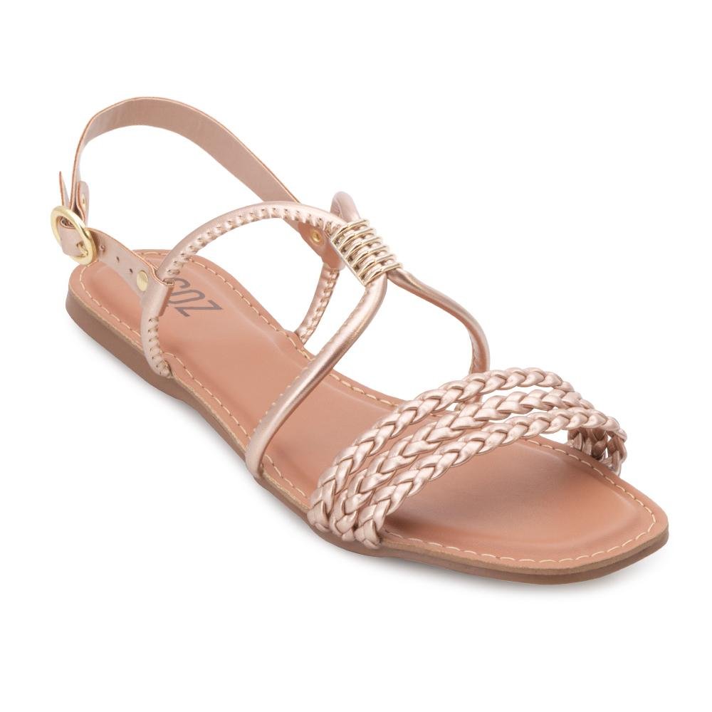 Sandália Rasteira SQZ SQ24-1104 Dourado 1