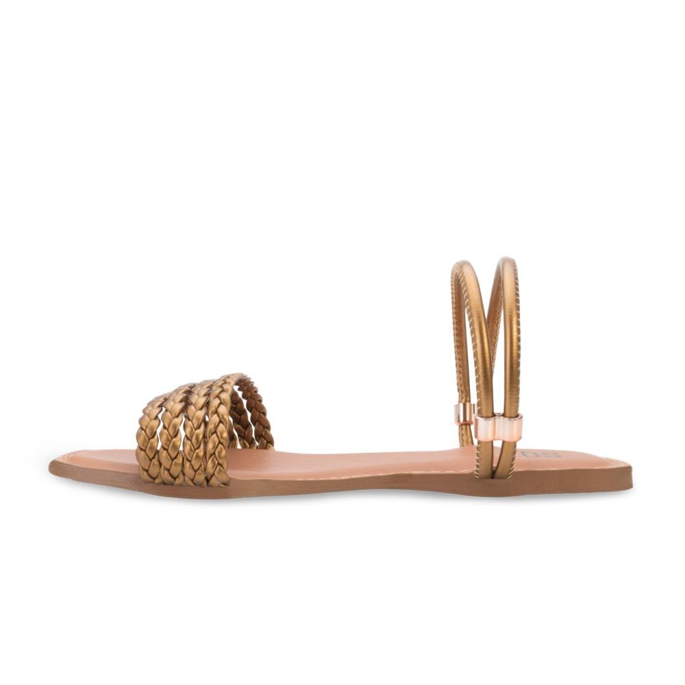 Sandália Rasteira SQZ SQ24-1241 Dourado 3