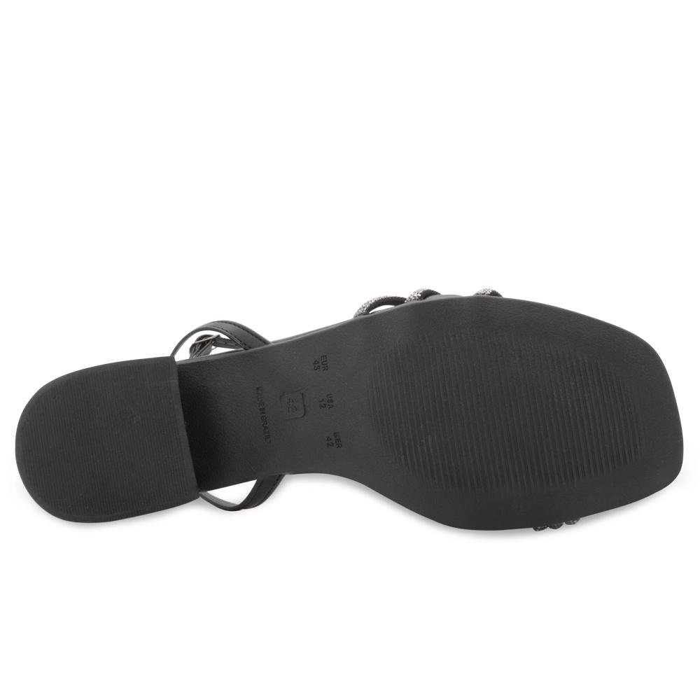 Sandália Salto Baixo Lady Queen AM24-17601 Preto 4