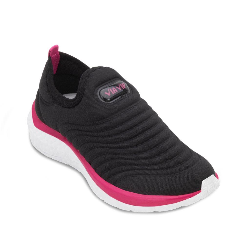 Tênis Slip On Via Vip infantil VV24-VV9503 Preto 1