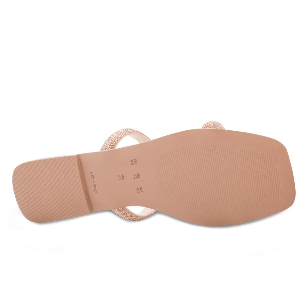 Sandália Rasteira Lady Queen AM24-30010 Bege 4