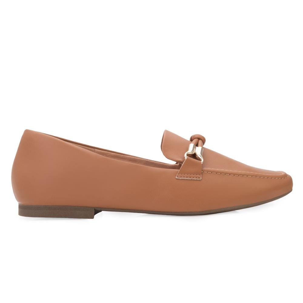 Sapato Mocassim Lady Queen AM24-19113 Bege 2