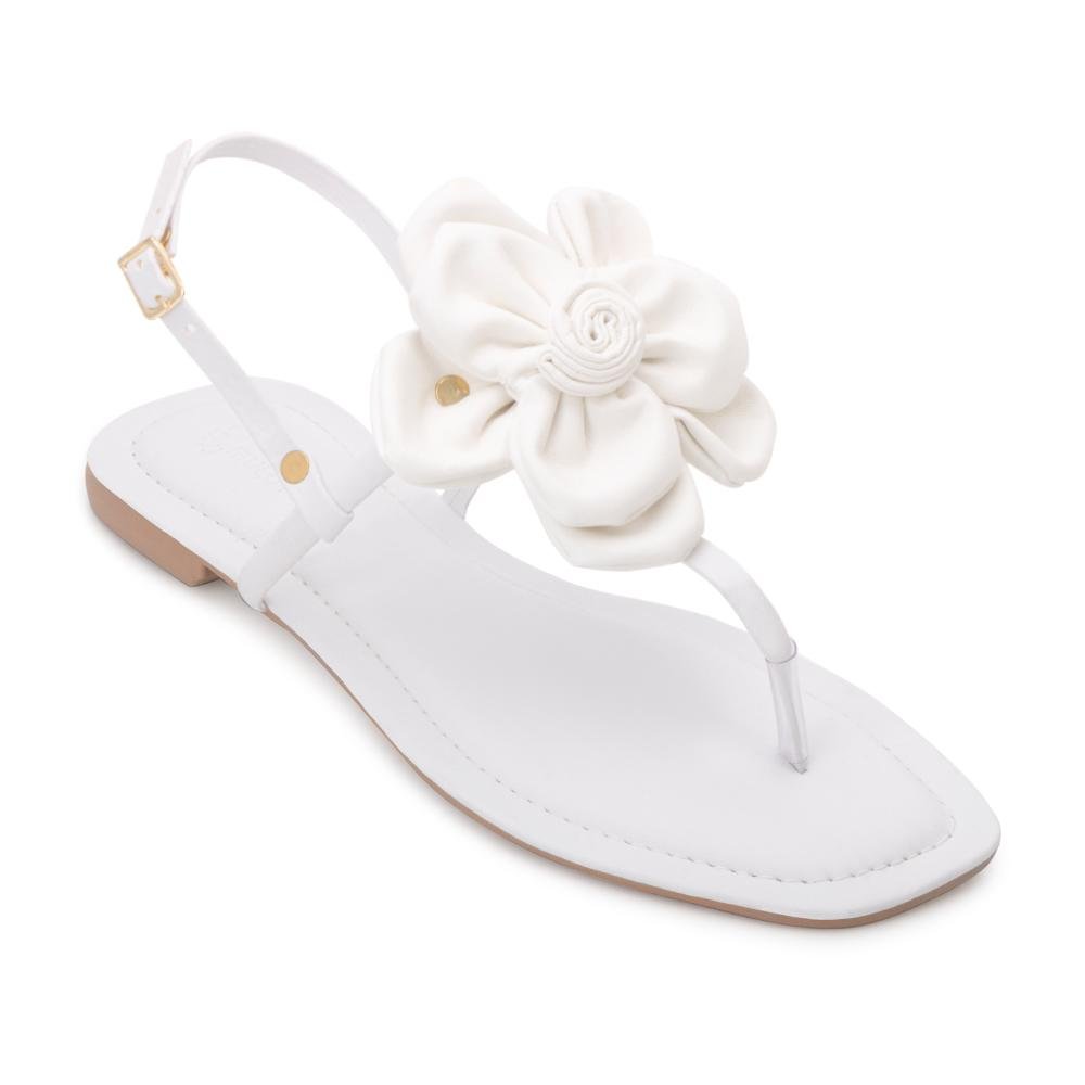Sandália Rasteira Musa Fashion MF24-29310 Branco 1