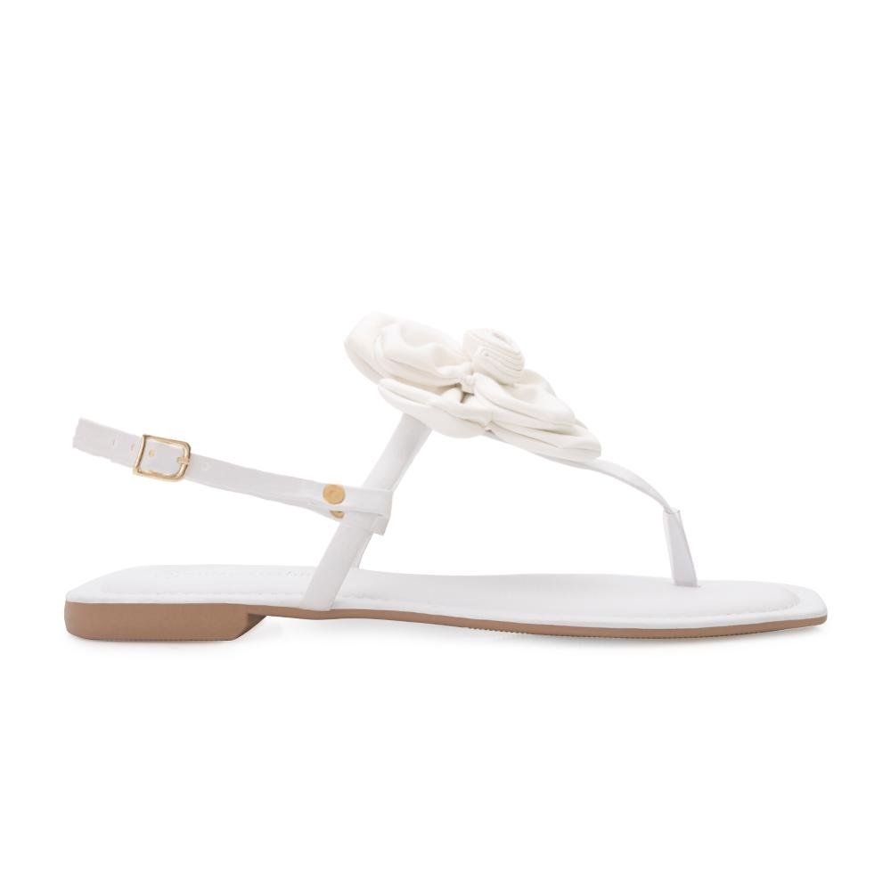 Sandália Rasteira Musa Fashion MF24-29310 Branco 2