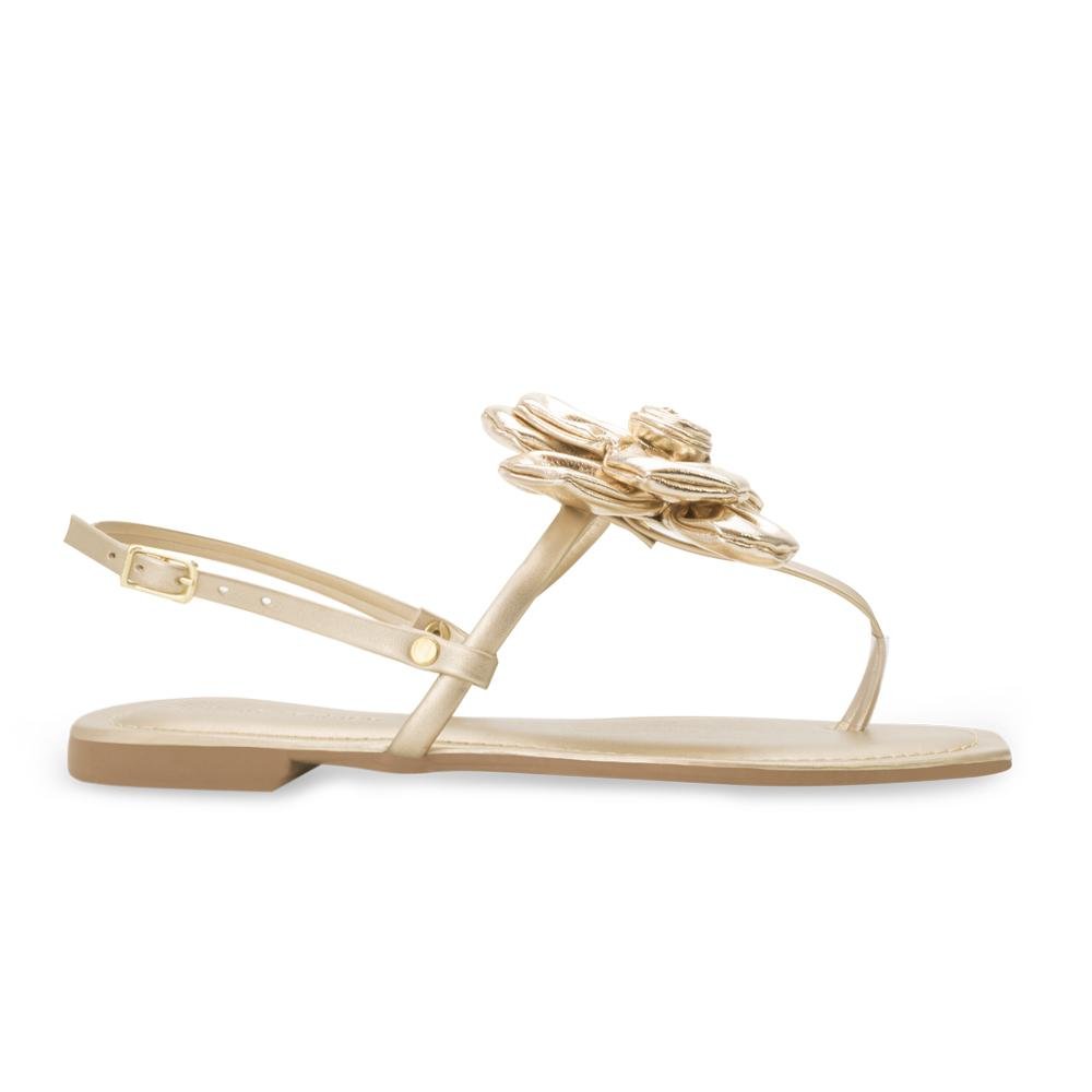 Sandália Rasteira Musa Fashion MF24-29310 Dourado 2