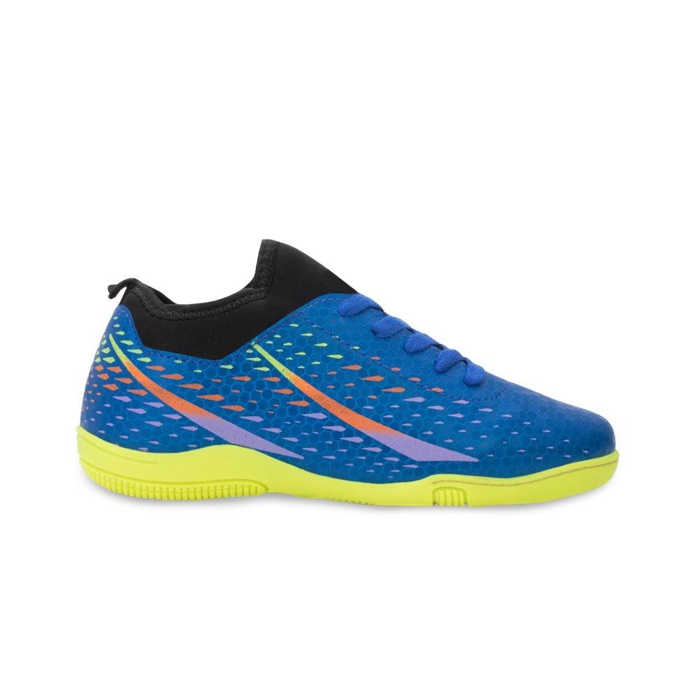 Chuteira Futsal Molekinho MK25-28083 Azul/Amarelo 2