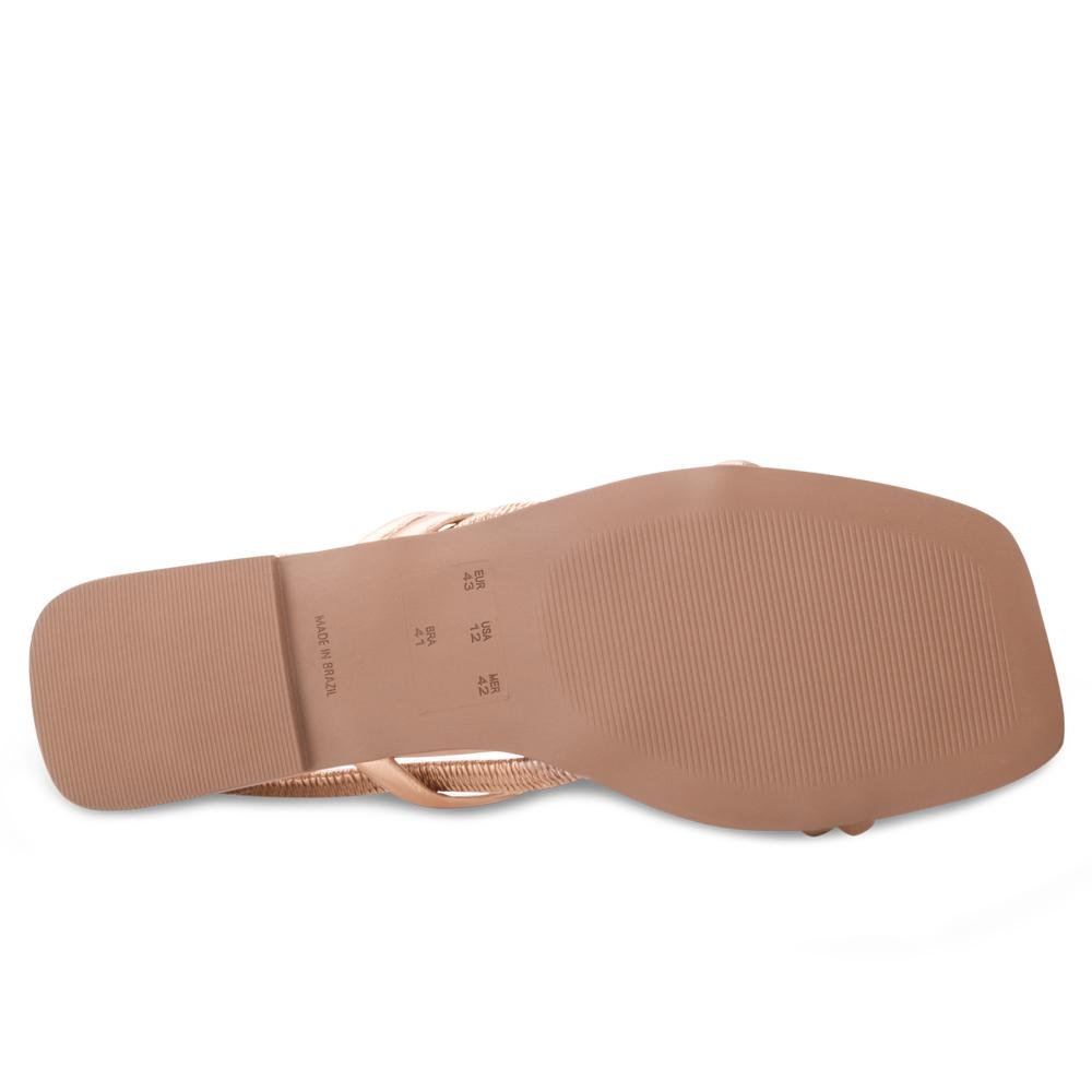 Sandália Rasteira Lady Queen AM24-30012 Cobre/Rosado 4