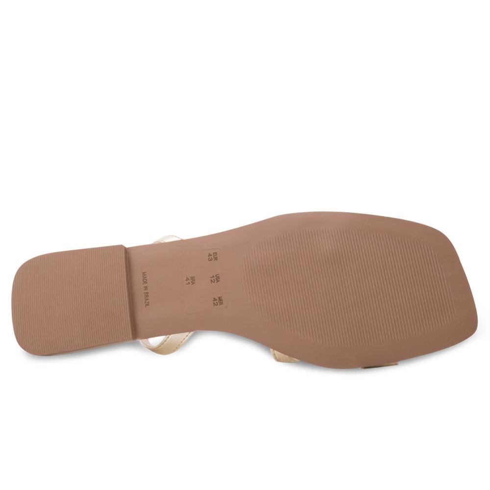 Sandália Rasteira Lady Queen AM24-30012 Dourado 4