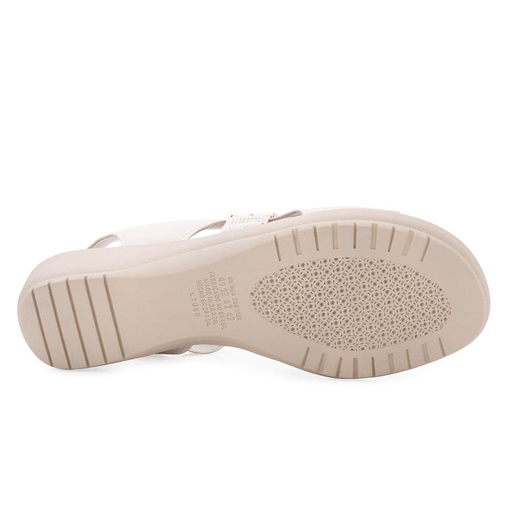 Sandália Campesi Anabela CP25-CP081 Bege 4