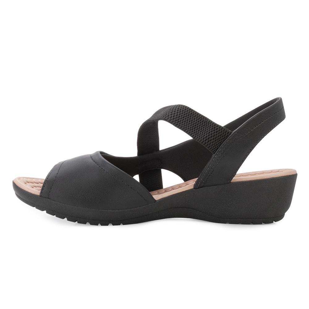 Sandália Campesi Anabela CP25-CP081 Preto/Bege 3