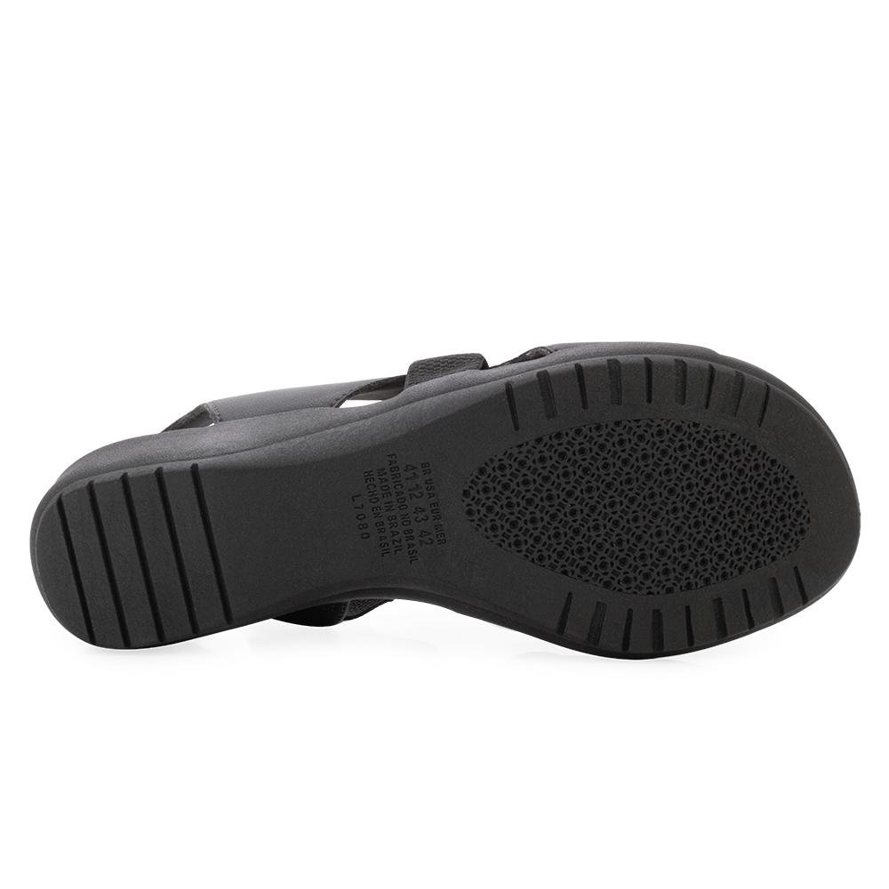 Sandália Campesi Anabela CP25-CP081 Preto/Bege 4