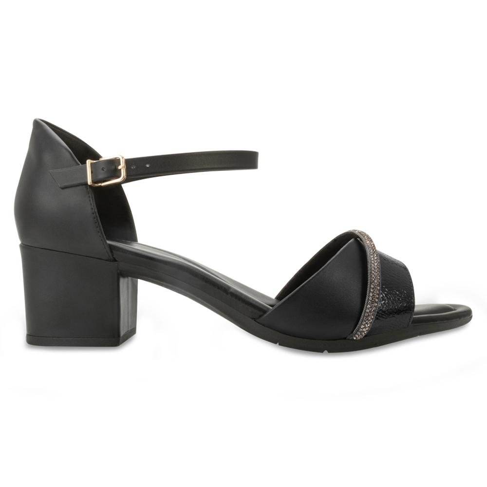 Sandália Anabela Comfortflex CF25-25573 Preto/Grafite 2