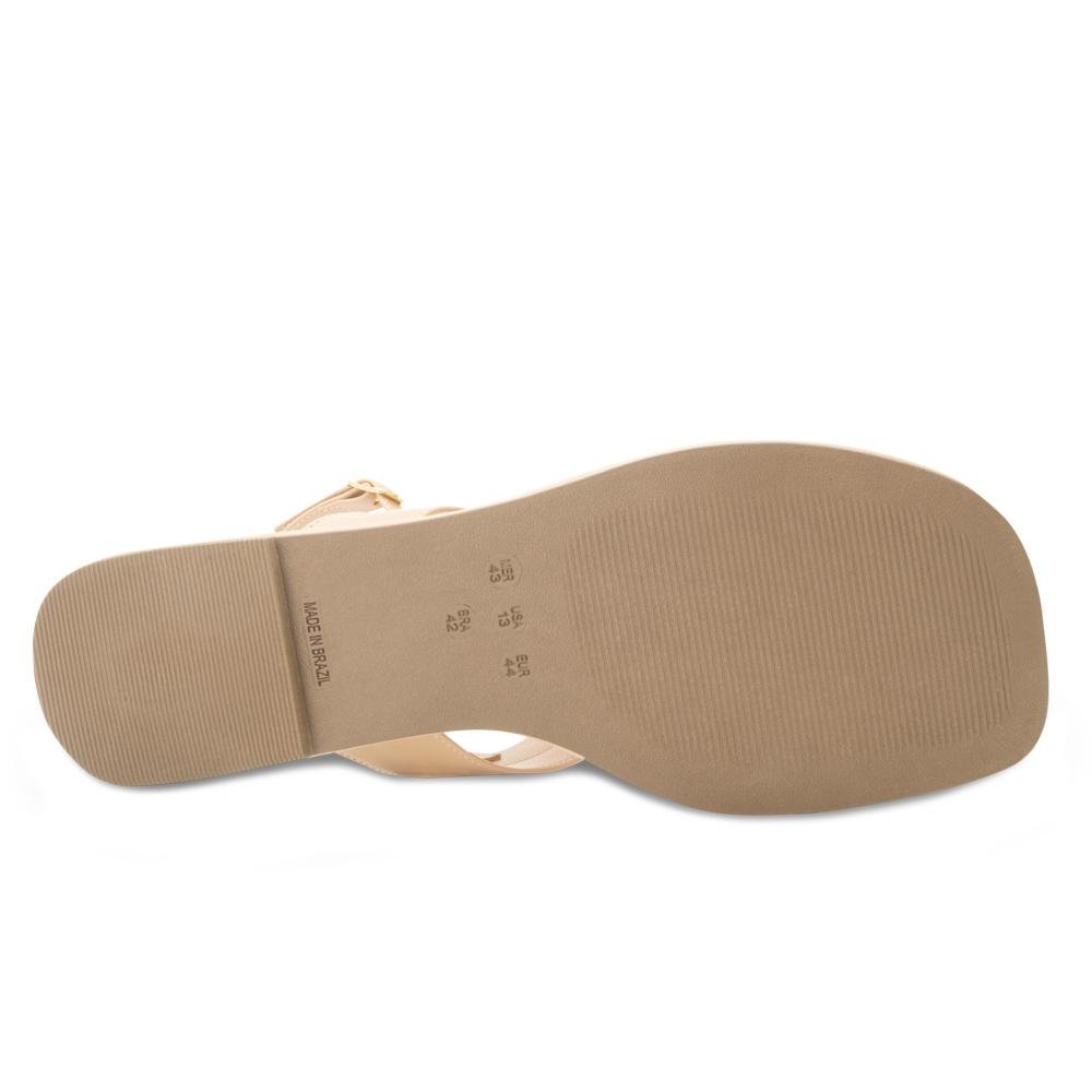 Sandália Rasteira Ganzallê MB25-91254 Bege/Dourado 4