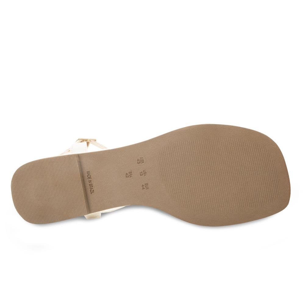 Sandália Rasteira Ganzallê MB25-91254 Creme/Dourado 4