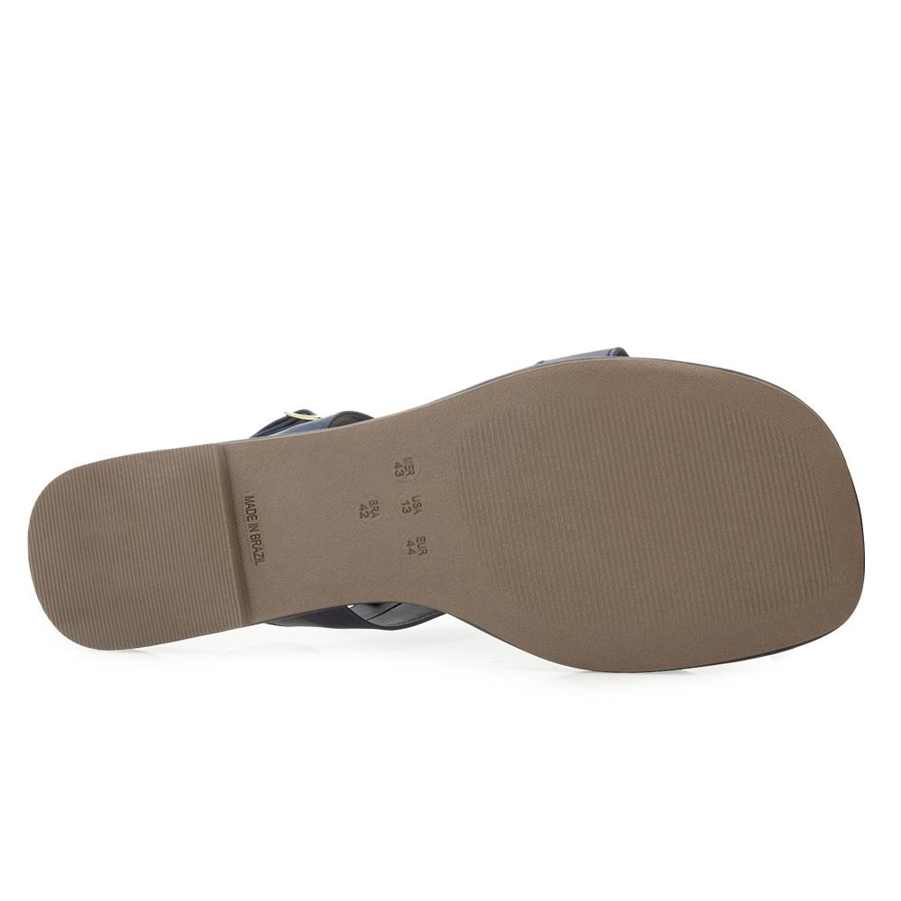 Sandália Rasteira Ganzallê MB25-91254 Marinho/Dourado 4